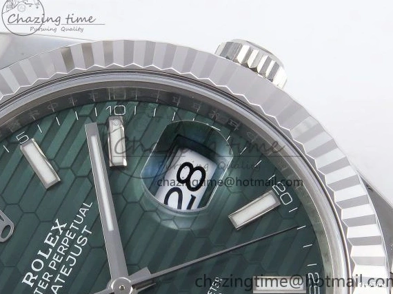 MiroTime 0120 DateJust 41 126334 904L SS VSF 1:1 Best Edition Green Textured Dial on Jubilee Bracelet VS FashionForward 1324